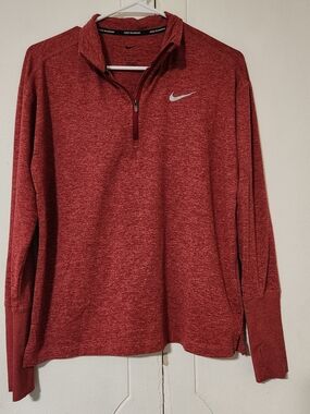 Nike Women’s Red Quarter-Zip Running Sweater